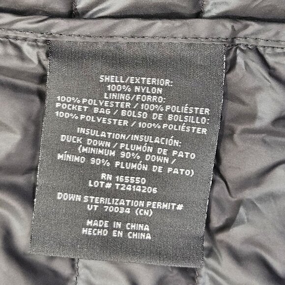 32 Degrees Heat Ultra Light Down Jacket Womens Size S Black Zip Pockets Full Zip - Picture 11 of 12